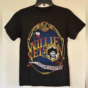 Zion Men’s Willie Nelson Black Graphic Tshirt NWT Size Small
